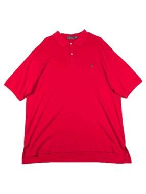 Polo Ralph Lauren Mens 2XLT Red Polo Shirt Cotton Classic Fit Preppy Golf